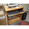 Blonde Student Desk Printer Stand with Pull Out Keyboard